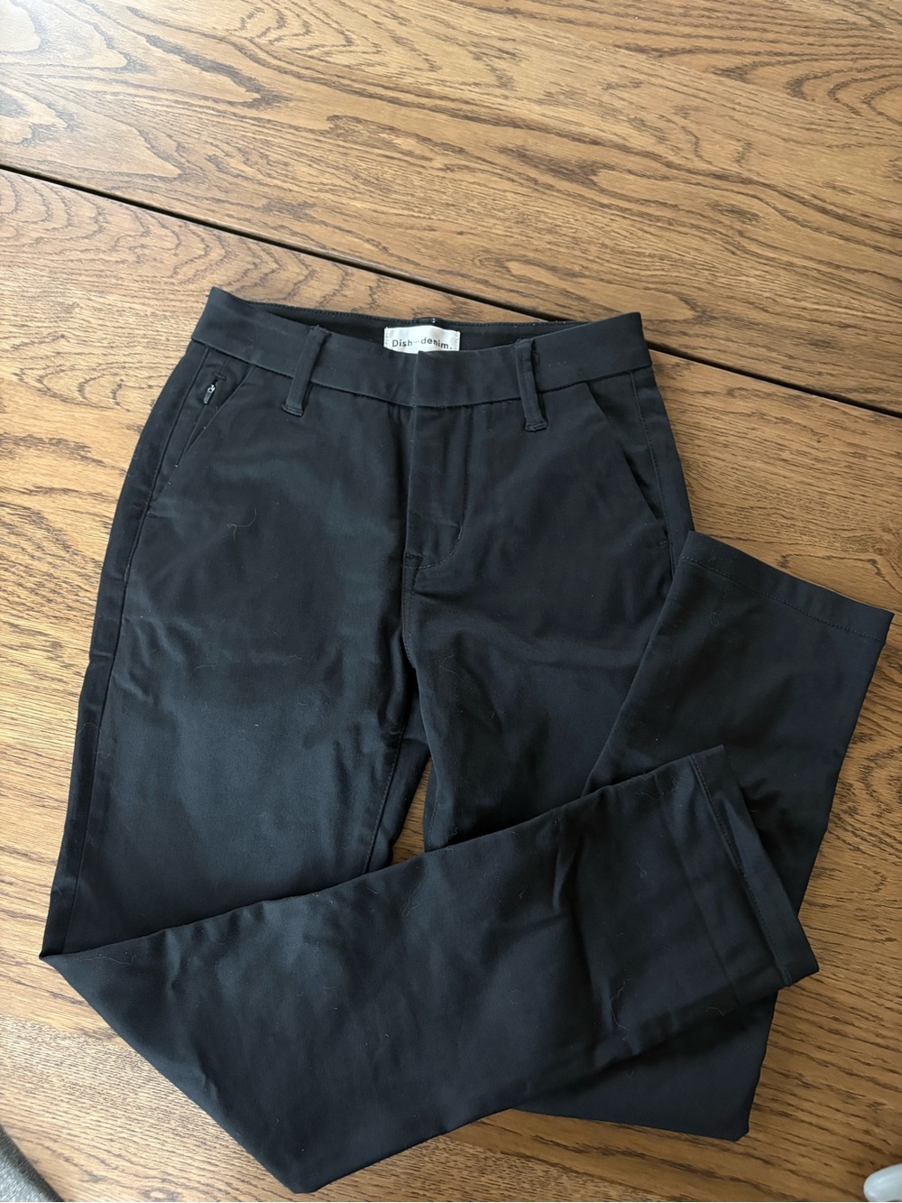Slim Straight Black Pantsuit Pants